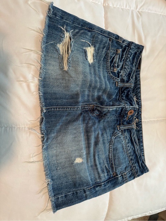 American Eagle Outfitters Dresses & Skirts - American Eagle Distressed Denim Mini Skirt - Blue